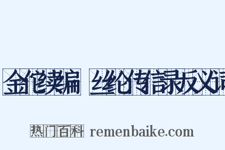 金佗续编·丝纶传信录反义词是什么意思的图片